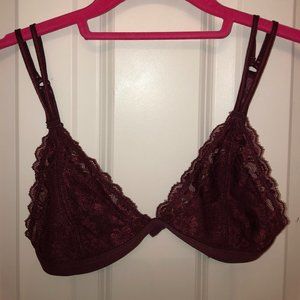 Maroon Lace Bralette